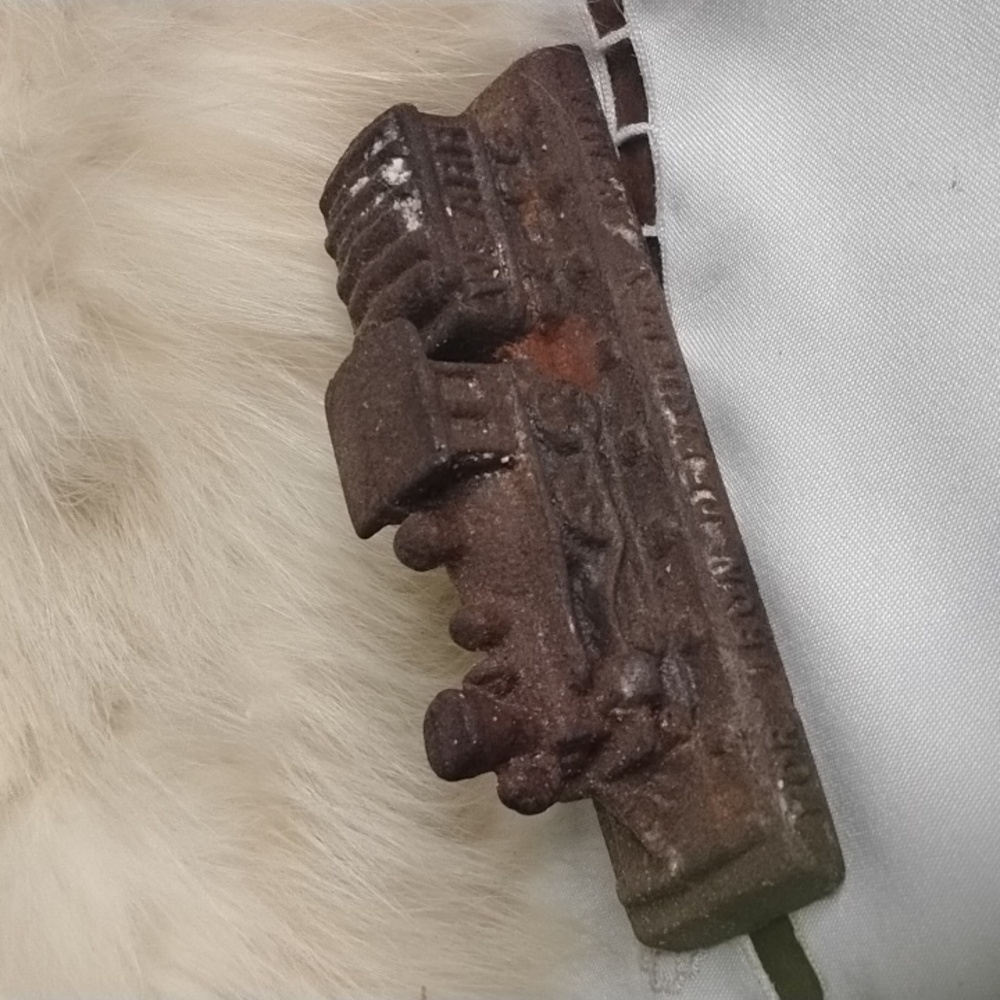 Antique Rustic Brown Cast Iron Train Decor